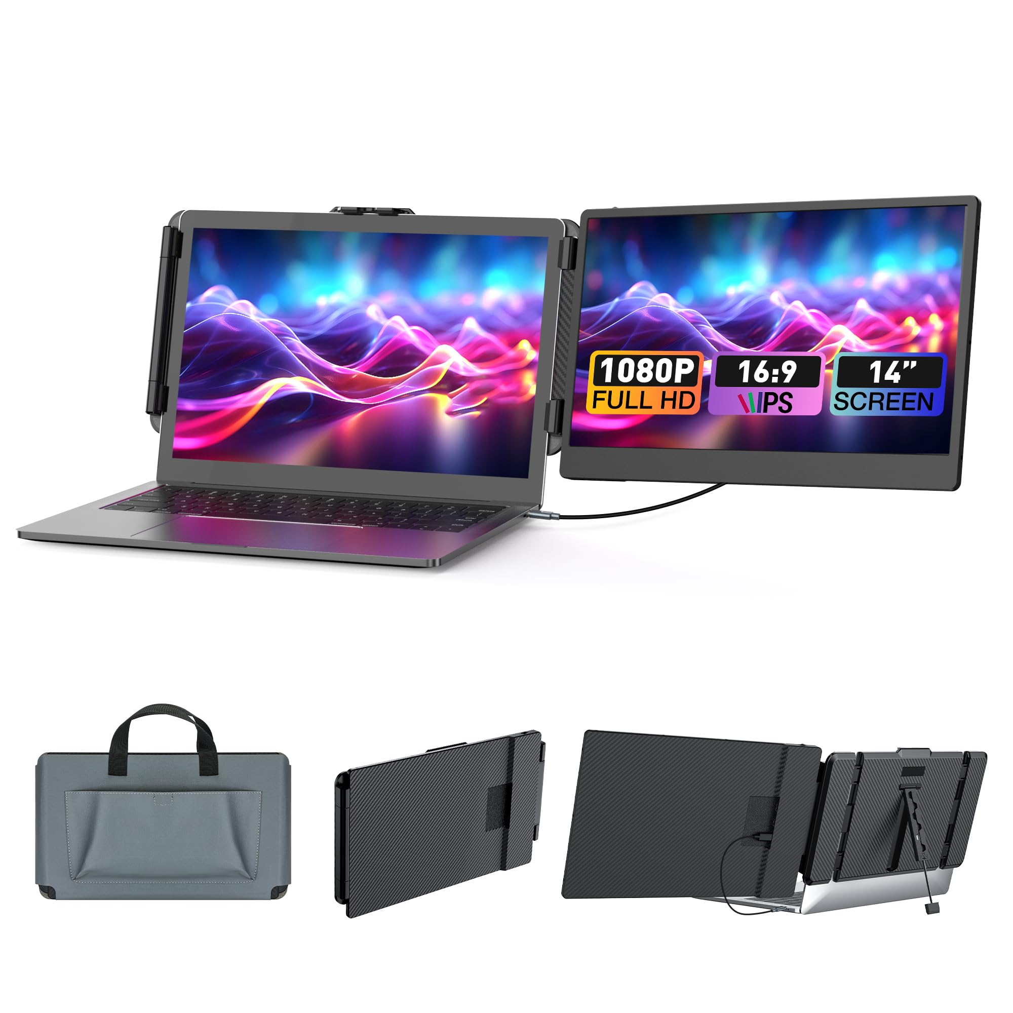 新品Kwumsy S1 ポータブルディスプレイ14'' 1080P FHD Kwumsy S1 14